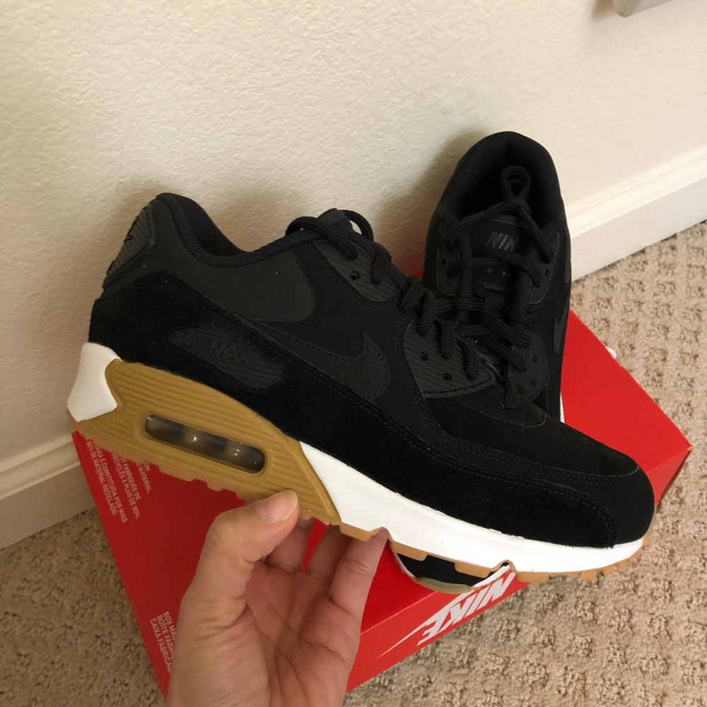 🍀New🍀 NIKE black Air Max 90 SE ~ sz 8 - Picture 2 of 8